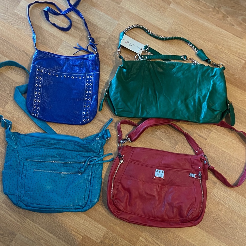 Stylish Faux Leather Handbag Set